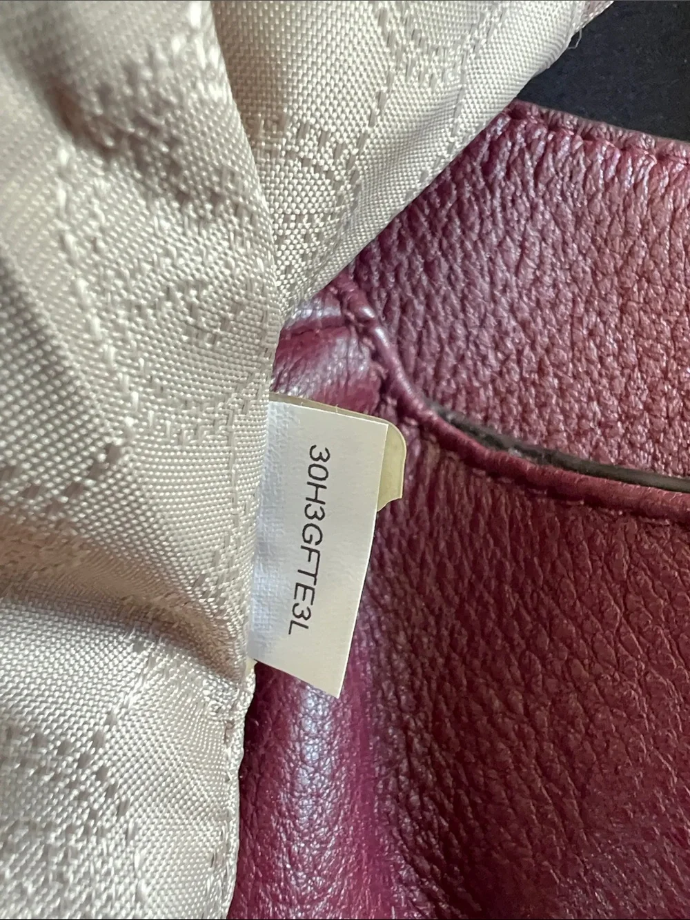 Michael Kors Plum Pebbled Leather Shoulder Hobo with Gold Hardware